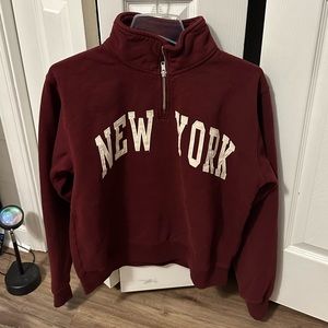 quarter zip new york john galt hoodie